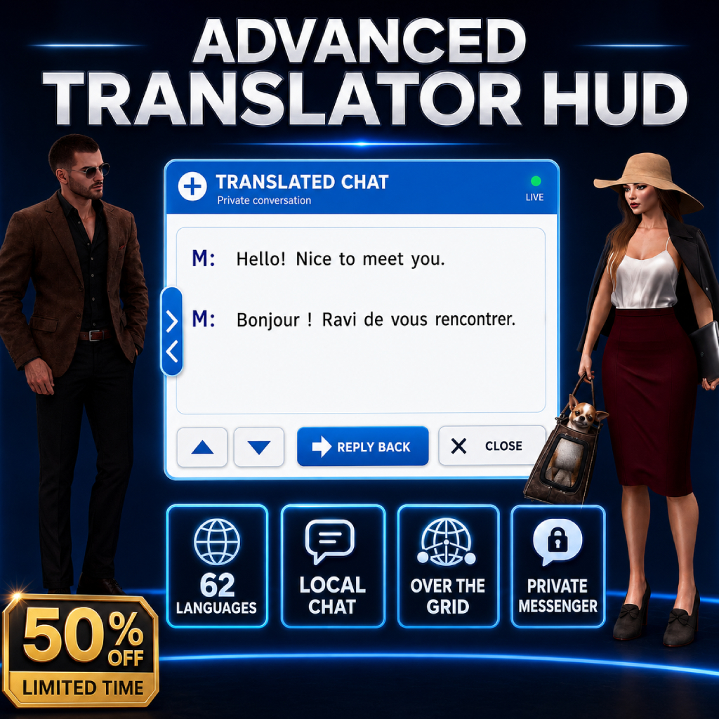 Advanced Translator HUD – Real-Time Multilingual Chat in Second Life