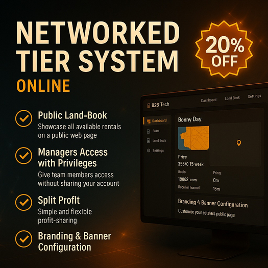 B2B Tech - Networked Rental Box System + Land-book